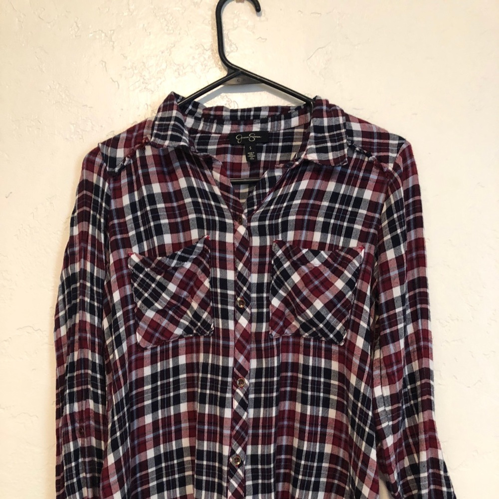 Plaid blouse Jessica Simpson size S